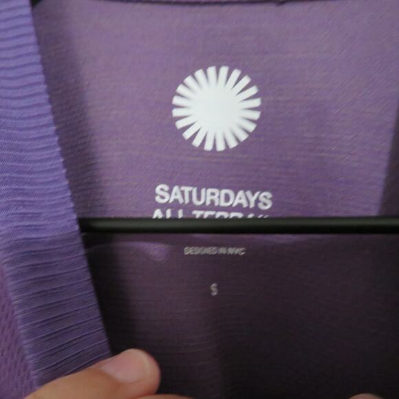 Saturdays All Terrain Women Sz S Purple Lightweight Cropped Tank Top - Picture 4 of 5
